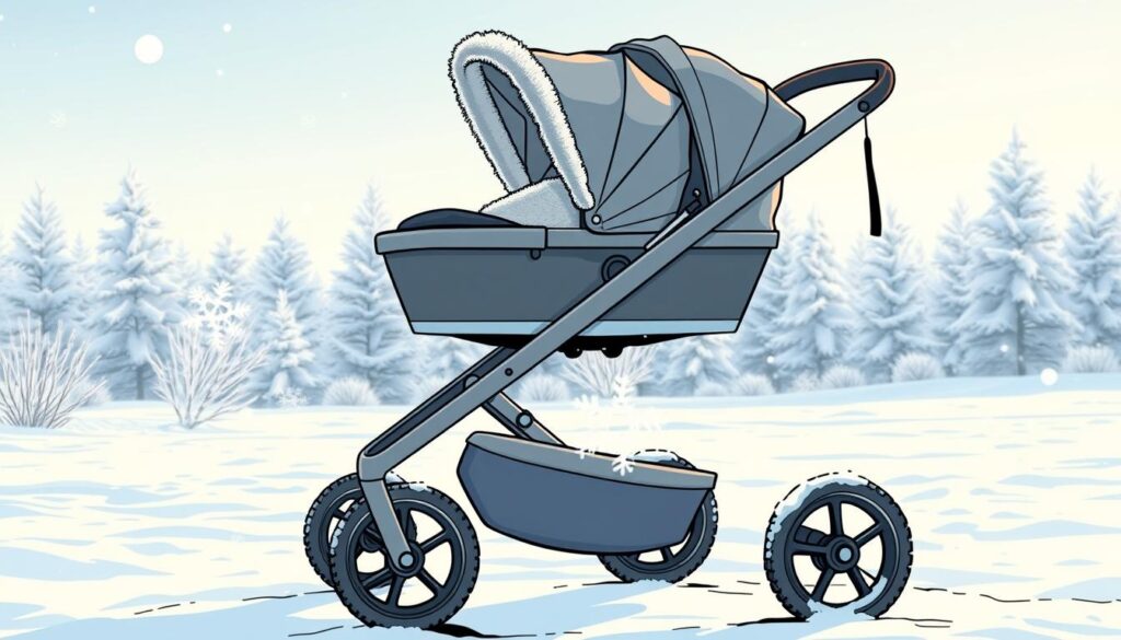 winter baby stroller